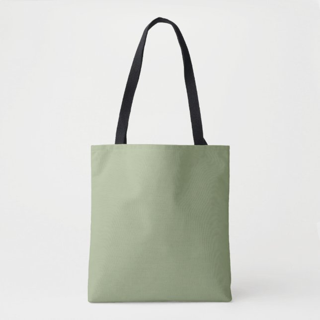 Tote Bag Élégance Muté - Sage Tranquille (Devant)