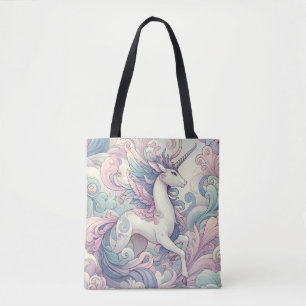 Tote Bag Élégance mystique : Pastel Kirin Whispers