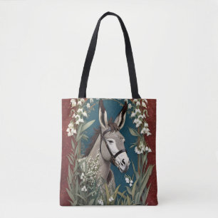 Tote Bag Élégant âne et Lily des fleurs de la vallée