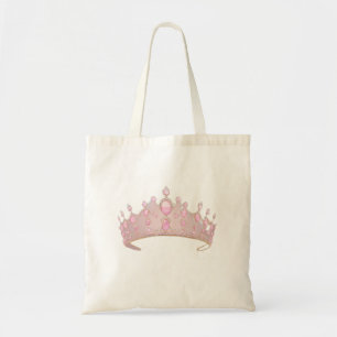 Tote Bag Élégant Art de la Couronne rose