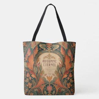 Tote Bag Élégant Art Nouveau Botanique d'Automne