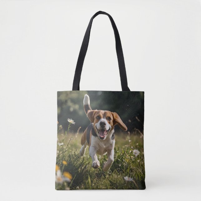 Tote Bag Élégant Beagle Shoulder Fourre-tout (Devant)