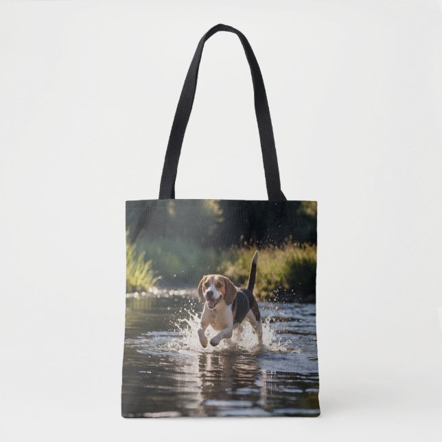 Tote Bag Élégant Beagle Shoulder Fourre-tout (Devant)