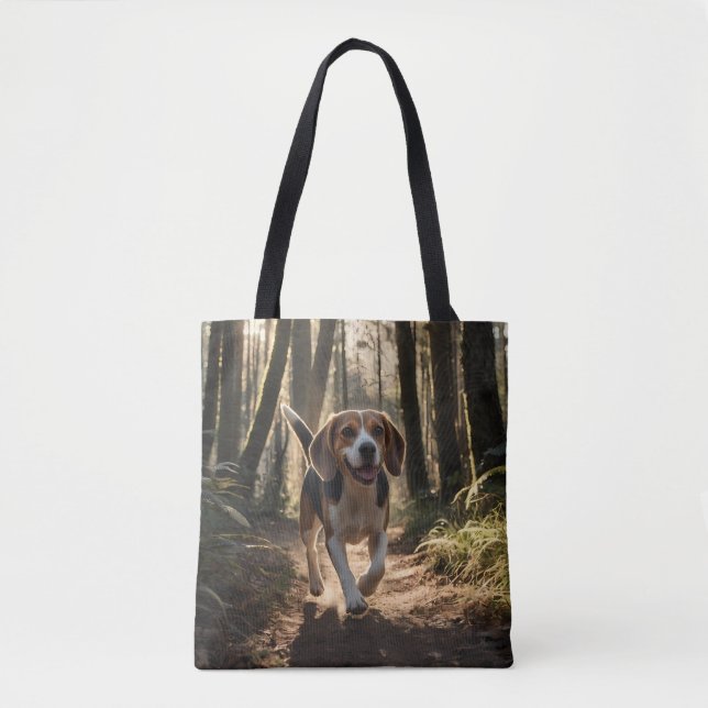 Tote Bag Élégant Beagle Shoulder Fourre-tout (Devant)