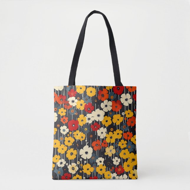 Tote Bag Élégant Boho élégant coloré Botanique Floral (Devant)