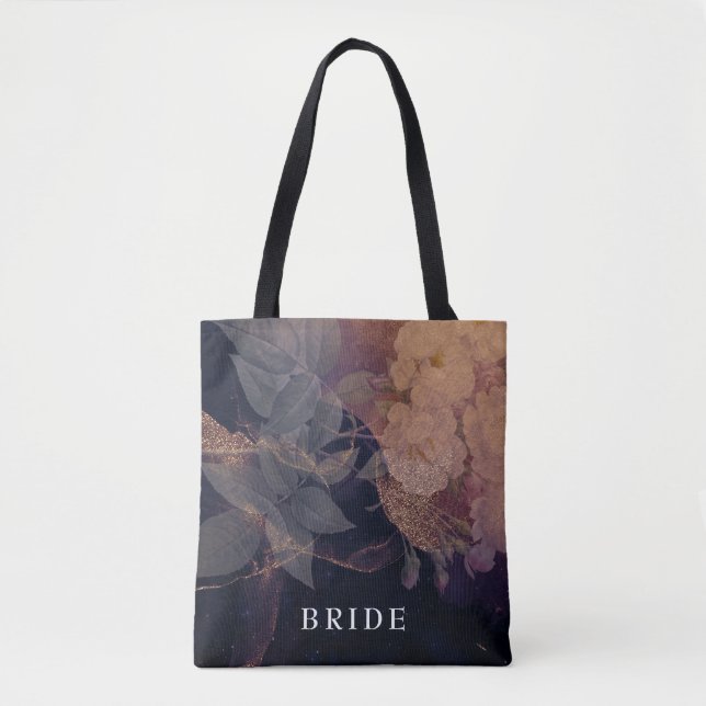 Tote Bag Élégant Boho Floral violet Imaginaire mariée à êtr (Devant)