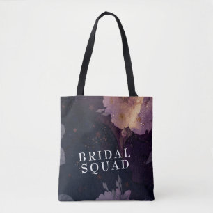 Tote Bag Élégant Boho Floral violet Imaginaire mariée domes