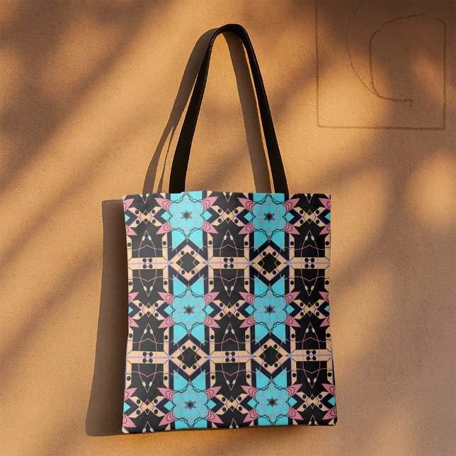 Tote Bag Elégant Boho Mystical Mosaic Motif géométrique (Créateur téléchargé)