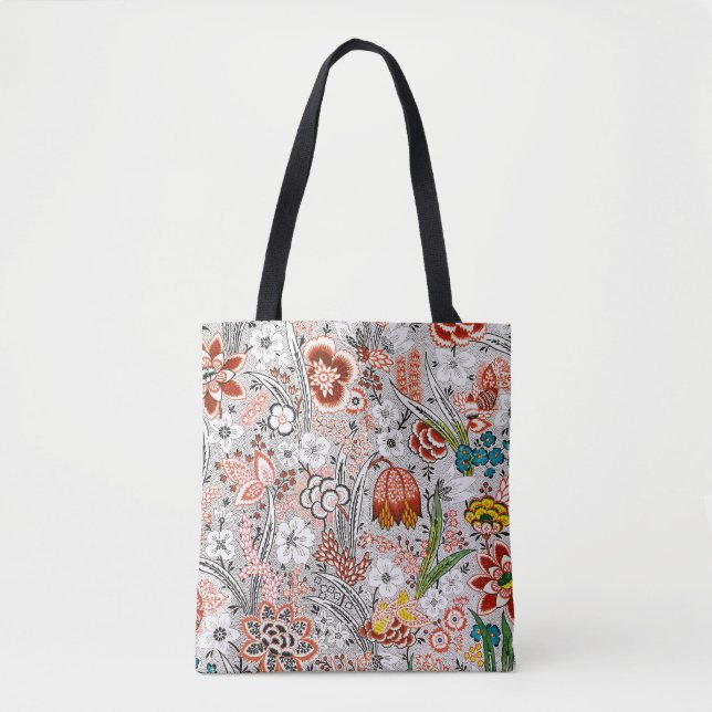 Tote Bag Élégant Boho Vintage Abstrait | (Devant)