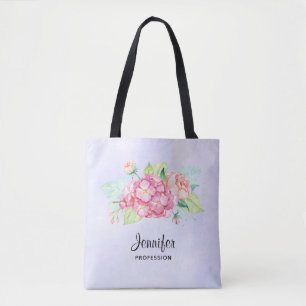 Tote Bag Elégant Bouquet de fleurs rose