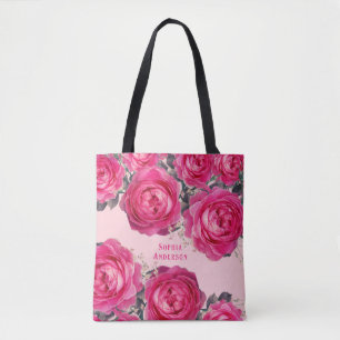 Tote Bag Elégant Bouquet de Roses personnalisé