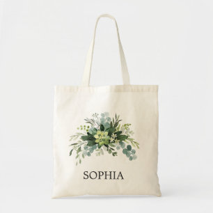 TOTE BAG ÉLÉGANT CADEAU BRIDESMAID EUCALYPTUS FOLIE