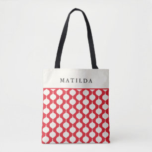 Tote Bag Élégant cadeau de fête de Noël de bauble vintage