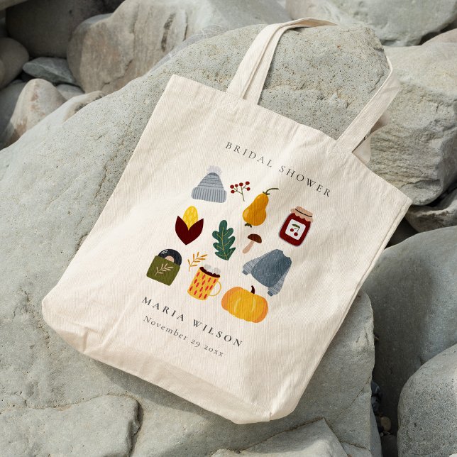 Tote Bag Élégant Chaud Cosy Automne Fête des mariées essent (Créateur téléchargé)