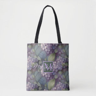 Tote Bag Elégant chic pourpre pourpre chic aquarelle fleuri