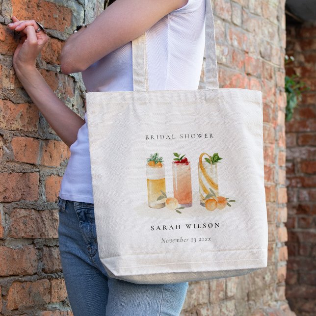 Tote Bag Élégant Cocktail Fruit Orange Fête des mariées (Créateur téléchargé)