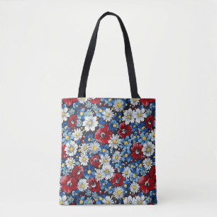 Tote Bag Élégant Coloré Élégant Chic Moderne Floral