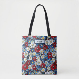 Tote Bag Élégant Coloré Élégant Chic Moderne Floral