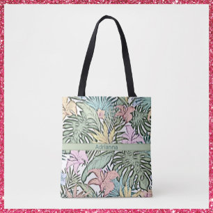 Tote Bag Élégant coloré Tropical Floral