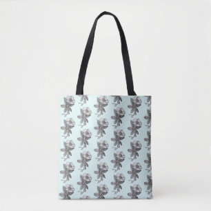 Tote Bag Elégant crayon de fleurs croquis Nature Art
