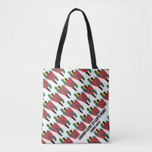 Tote Bag Élégant DRAPEAU DOMINICA Coeur de Dieu Isaïe 40