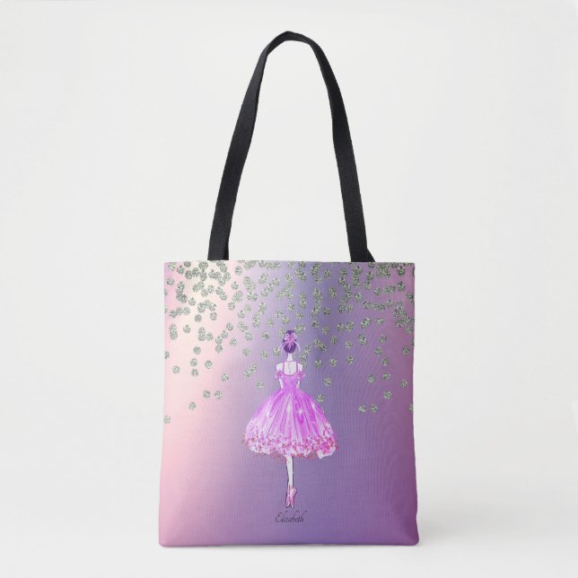 Tote Bag Élégant élégant Diamants brillants Ballerina (Devant)
