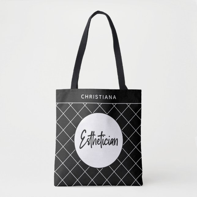 Tote Bag Elégant Esthéticien Beauticien Personnalisé (Devant)