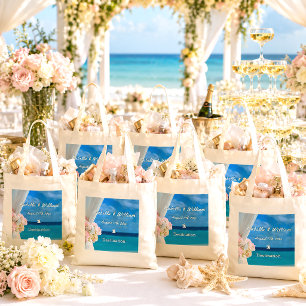 Tote Bag Élégant Favori de Mariage d'Été sur la Plage Océan