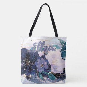 Tote Bag Élégant floral foncé