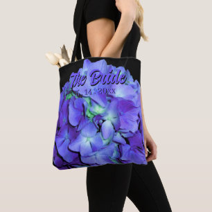 Tote Bag Elégant floraux violets hydrangées comme Mariée