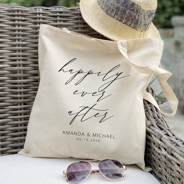 Tote Bag Elegant Happy toujours après Mariage personnalisé (Créateur téléchargé)