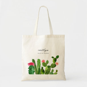 Tote Bag Elégant Jardin de Cactus Mariage personnalisé