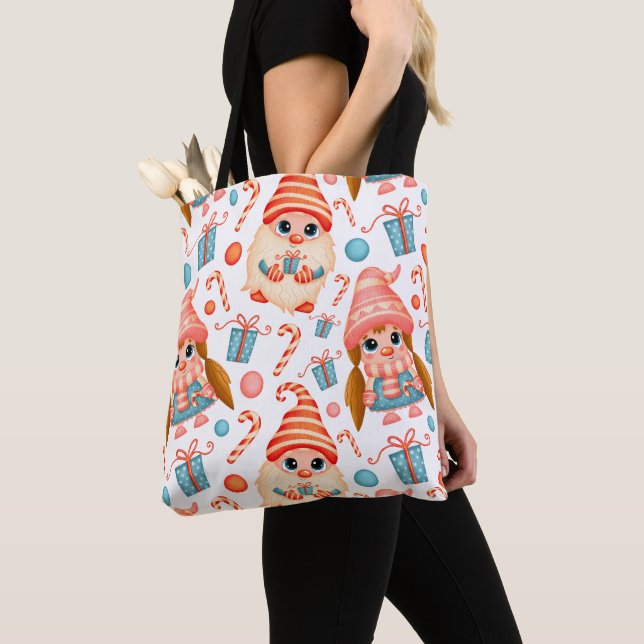 Tote Bag Élégant joli joyeux Noël (De près)