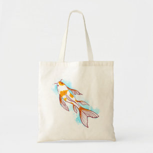 Tote Bag Elégant Koi Poisson Peinture