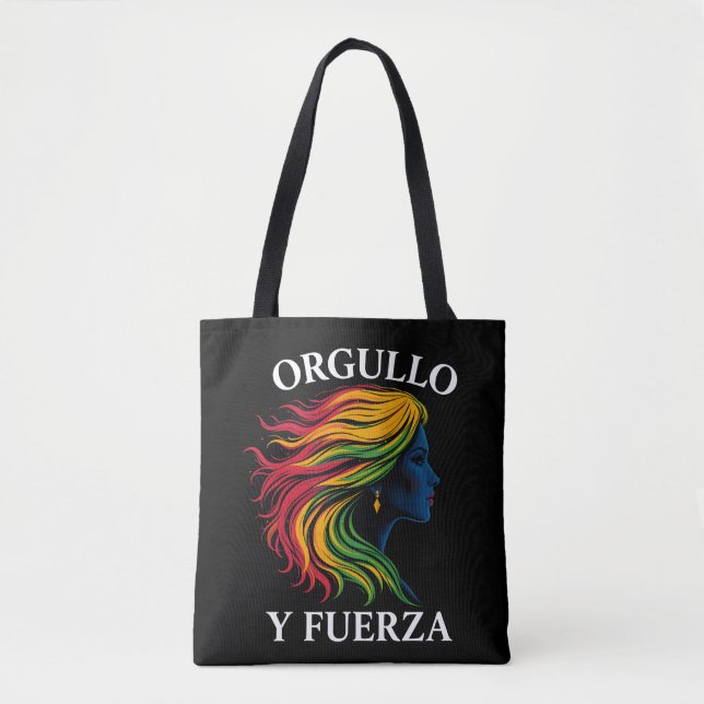 Tote Bag Elégant Latina Silhouette Emaîtrise Design (Devant)