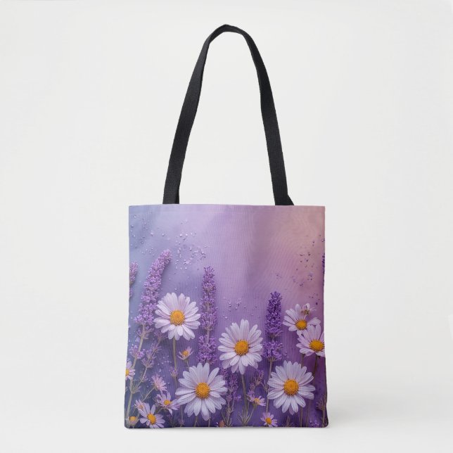 Tote Bag Élégant Lavender Blossom Fourre-tout (Devant)