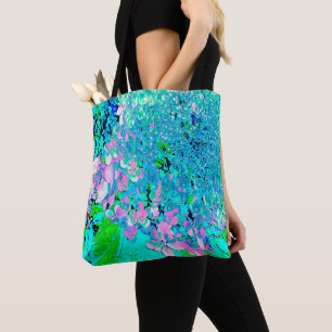 Tote Bag Élégant Limelight rose et bleu Hydrangea