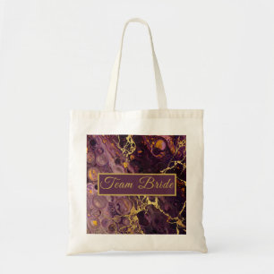 Tote Bag Élégant Marbre Violet prune 