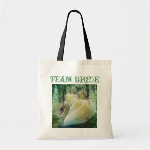 Tote Bag élégant mariage de cygne blanc du lac d'été