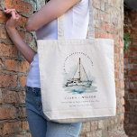 Tote Bag Elégant Mariage de navigation de plaisance Dusky<br><div class="desc">Si vous avez besoin d'un autre produit correspondant ou de la personnalisation,  veuillez envoyer un message via Zazzle.</div>