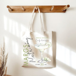 Tote Bag Elegant Mariage et Margaritas Modernes Fête de Fia