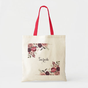 Tote Bag Élégant Mariage floral d'été de Bourgogne
