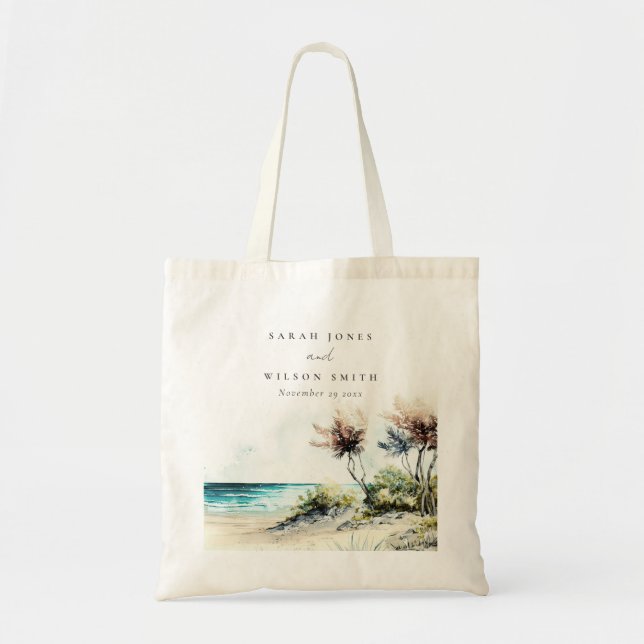 Tote Bag Elégant Mariage marin de la plage de Palm Plage Du (Devant)