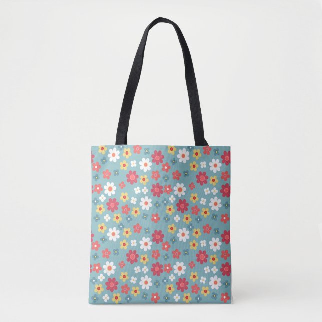 Tote Bag Élégant modèle botanique floral (Devant)