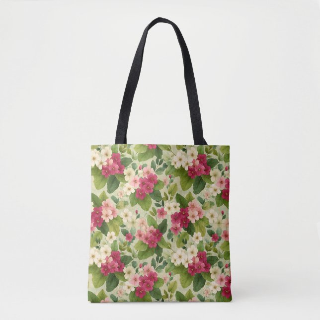 Tote Bag Elegant Modern Stylish Botanical Wildflower  (Devant)