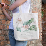 Tote Bag Élégant moderne Pastel Blush Nénuphar Mariage<br><div class="desc">Pour toute autre personnalisation ou tout autre élément correspondant,  n'hésitez pas à me contacter à l'adresse yellowfebstudio@gmail.com</div>