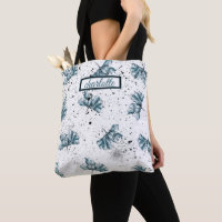 Élégant Monogramme Grunge Floral