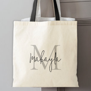Tote Bag Élégant Monogramme personnalisé