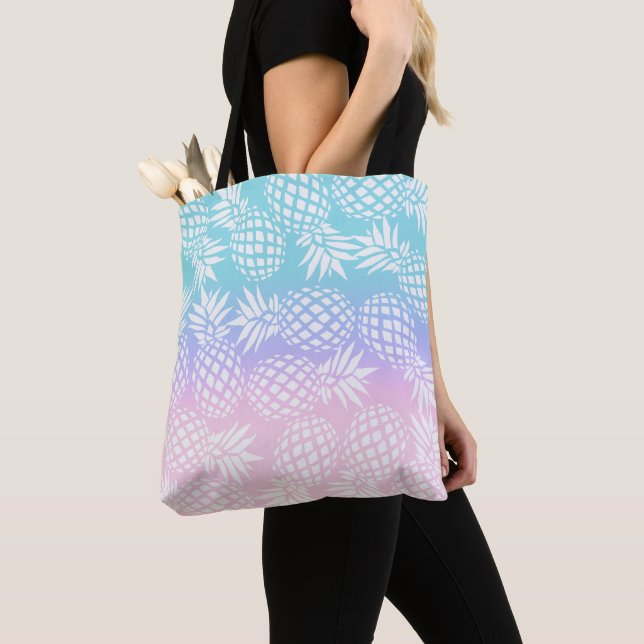 Tote Bag Élégant Motif d'ananas à dégradé de Girls (De près)