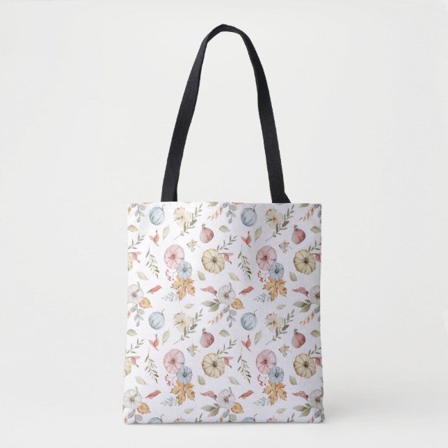 Tote Bag Elégant Motif d'aquarelle d'automne (Devant)